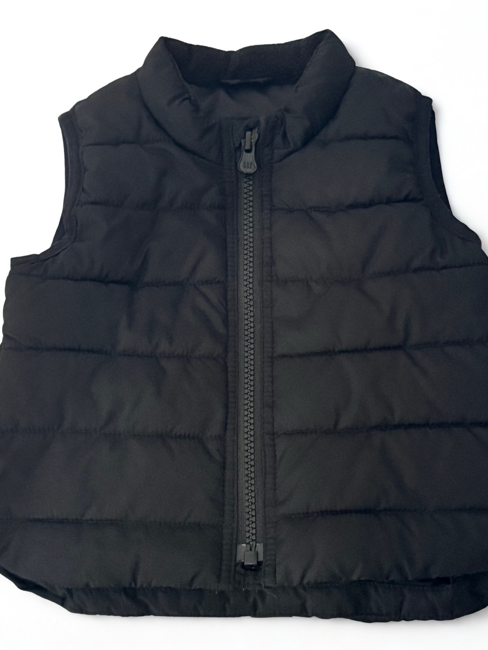 Gap Baby ColdControl Black Puffer Unisex Vest 6-12M Water Resistant Full Zip